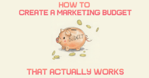 Marketing budget piggy bank with coins
