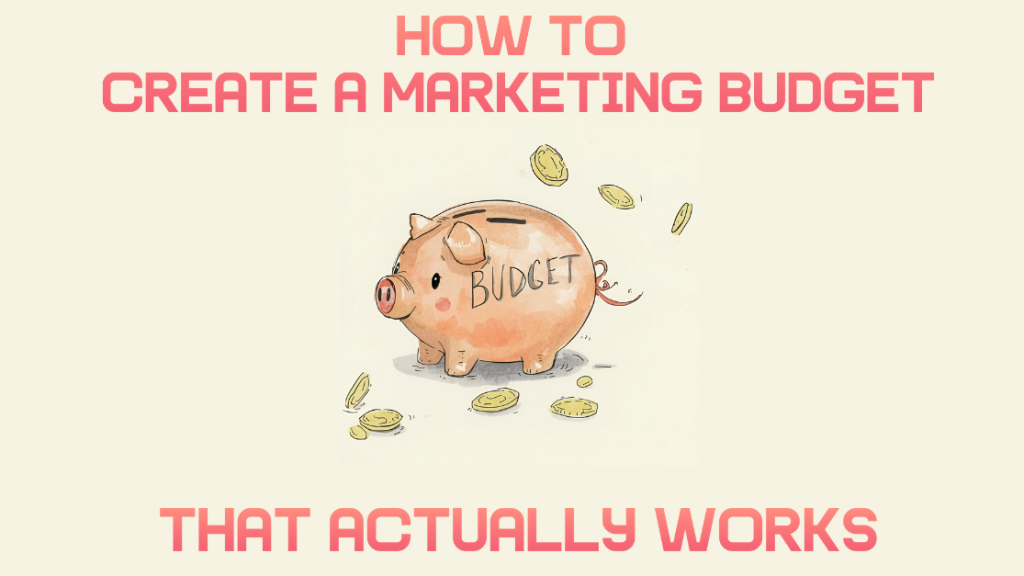 Marketing budget piggy bank with coins